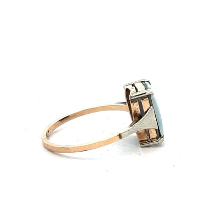 9ct yellow gold ring in size N, unbranded, showcasing a smooth polished band with a classic design.