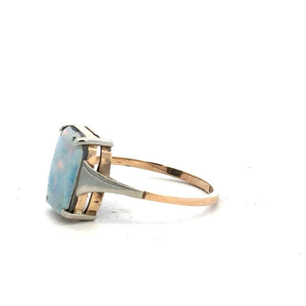 9ct yellow gold ring in size N, featuring a smooth, polished band with a simple, elegant design.