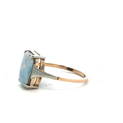 9ct yellow gold ring in size N, featuring a smooth, polished band with a simple, elegant design.