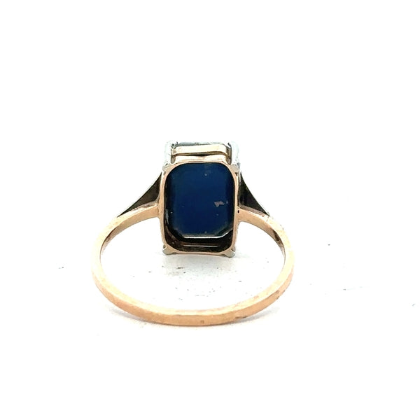 9ct yellow gold ring in size N with a smooth band, unbranded jewelry showcasing classic gold craftsmanship.