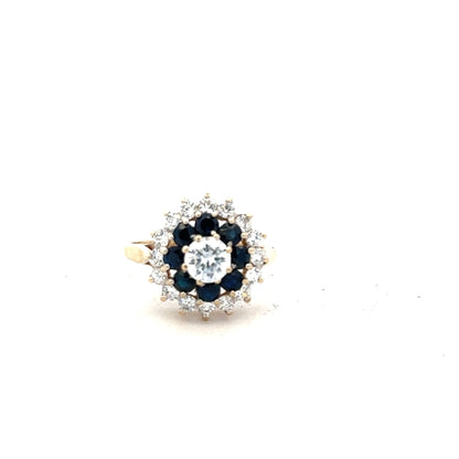 9ct yellow gold ring in size N with a smooth band, unbranded, showcasing a shiny polished finish.