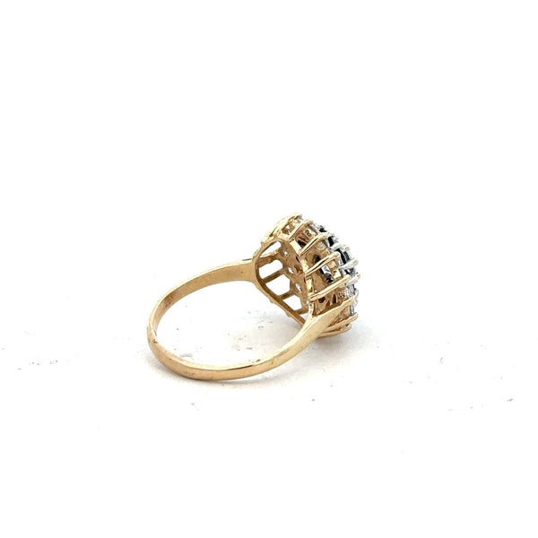 9ct yellow gold ring in size N, featuring a simple band design, unbranded jewelry for feminine style or everyday wear.