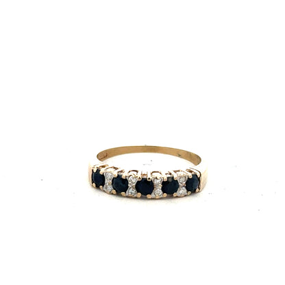 Yellow gold ring in size N, 9 carats, unbranded, featuring a smooth band design.