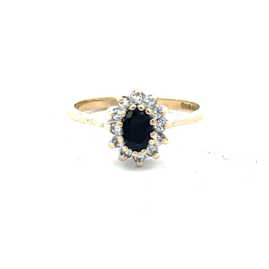 9ct yellow gold ring in size N with a smooth polished finish, showcasing a classic and elegant jewelry design.