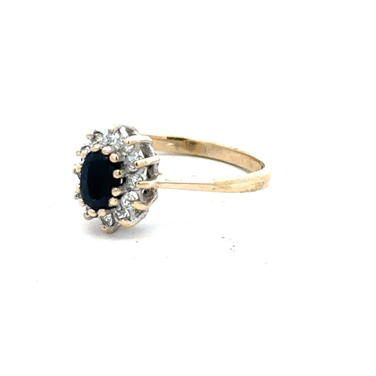 9ct yellow gold ring size N with a smooth polished band, unbranded jewelry showcasing classic gold craftsmanship.