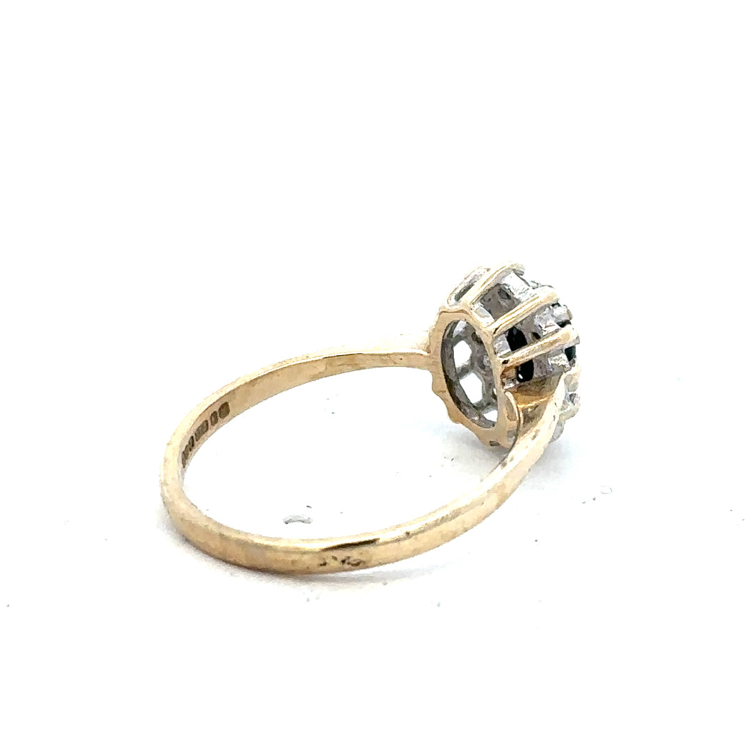9ct yellow gold ring in size N with a smooth polished finish, unbranded, displayed on a plain background.