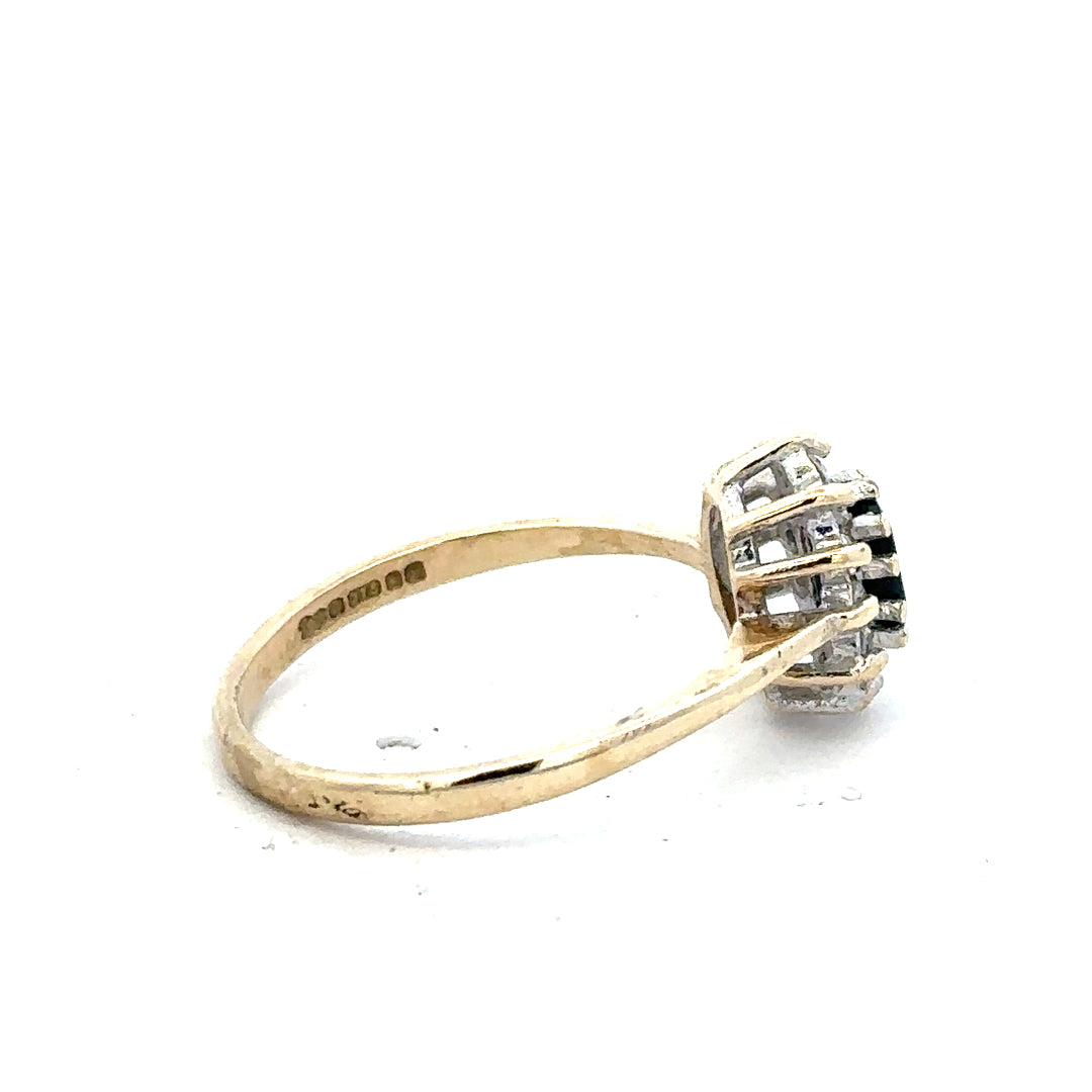 9ct yellow gold ring in size N, featuring a smooth polished band, unbranded jewelry piece with a classic design.