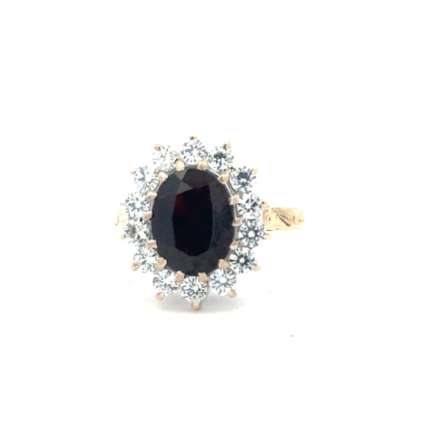9ct yellow gold ring in size N with a simple band design, unbranded, showcasing a close-up view of the jewelry.