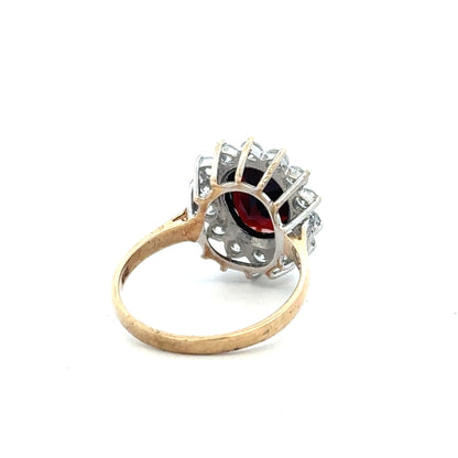 9ct yellow gold ring in size N with a smooth band, unbranded, shown on a plain background.