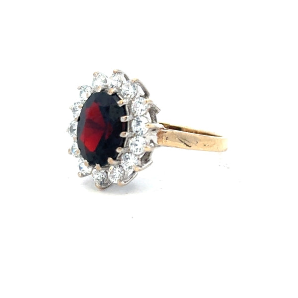 9ct yellow gold ring in size N with a simple band design, unbranded jewelry displayed on a white background.
