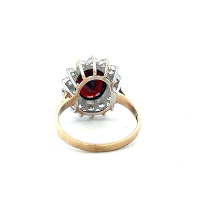9ct yellow gold ring in size N with a smooth band, unbranded, displayed on a plain white background.
