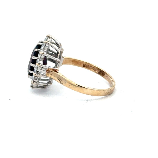 9ct yellow gold ring in size N, featuring a smooth polished band, unbranded jewelry, close-up view.