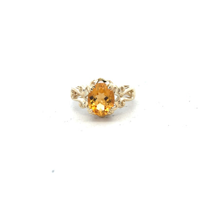 9ct yellow gold ring in size N with a smooth polished band, unbranded jewelry displayed against a neutral background.