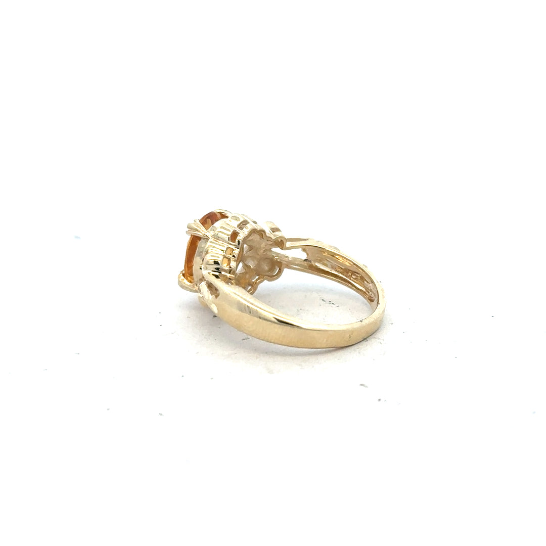 9ct yellow gold ring in size N with a smooth band, unbranded jewelry, shiny and polished, shown against a neutral background.