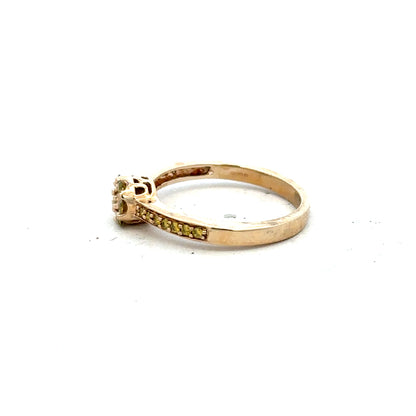 9ct yellow gold ring in size N with a smooth band, unbranded, showcasing a polished finish and classic design.