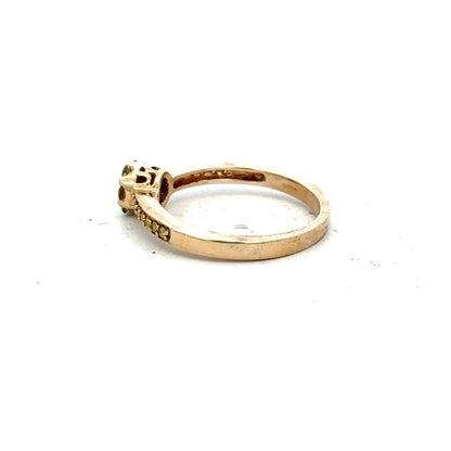 9ct yellow gold ring in size N with a simple smooth band, unbranded, displayed on a neutral background.