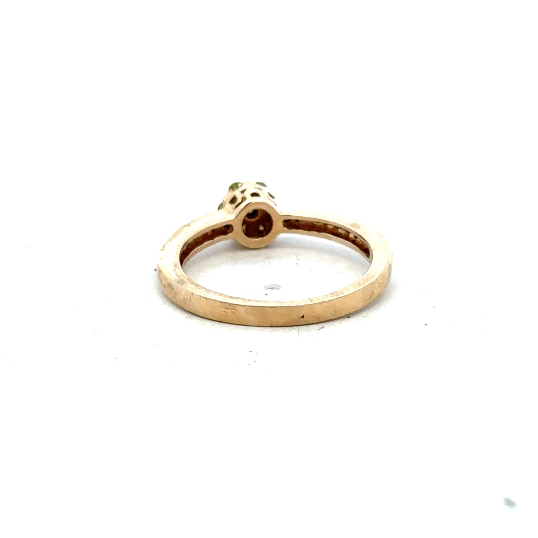9ct yellow gold ring in size N with a simple band design, unbranded, shown on a plain background.