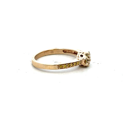 9ct yellow gold ring in size N with a simple band design, unbranded, displayed on a plain background.