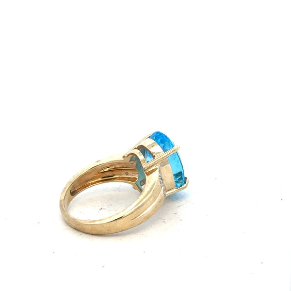 9ct yellow gold ring size N with a polished finish, featuring a simple band design.