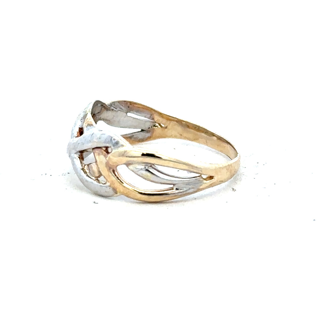 9ct yellow gold ring in size N with a smooth band, unbranded jewelry showcasing a classic, elegant design.