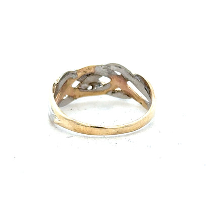9ct yellow gold ring in size N with a smooth band, unbranded jewelry showcasing classic gold craftsmanship.