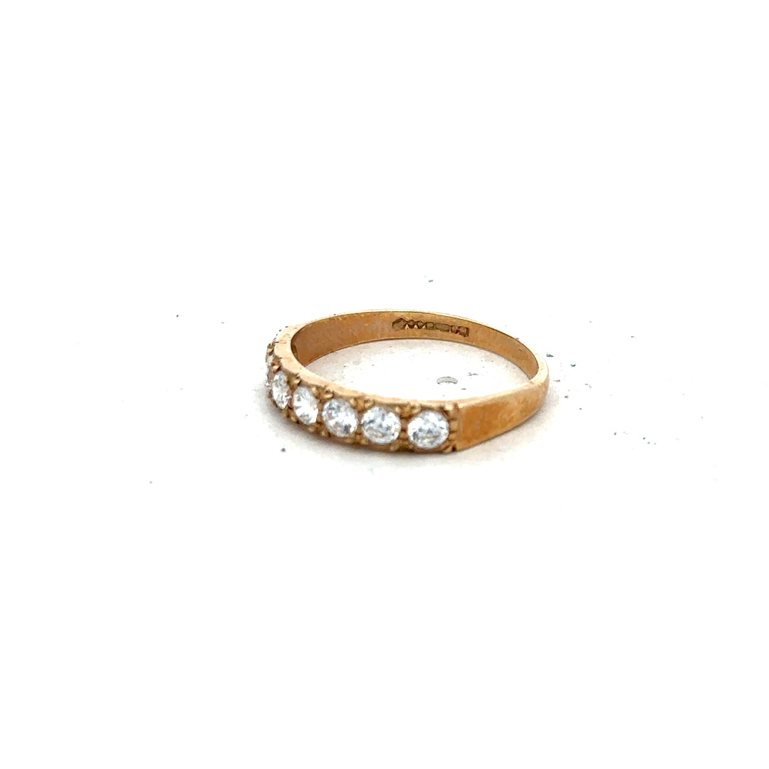 9ct yellow gold ring in size N with a smooth band, showcasing a classic and elegant design.