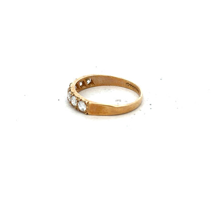 9ct yellow gold ring in size N with a smooth band, displayed against a neutral background.