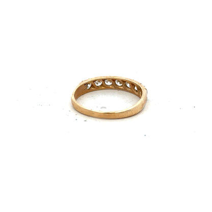 9ct yellow gold ring in size N with a simple, polished band design, showcasing a classic and elegant jewelry piece.