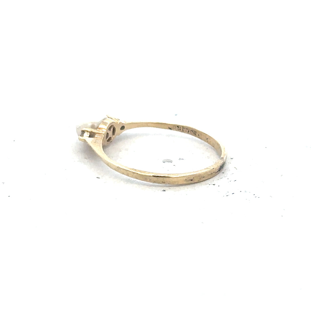 9ct yellow gold ring in size N with a polished finish, unbranded jewelry displayed on a neutral background.