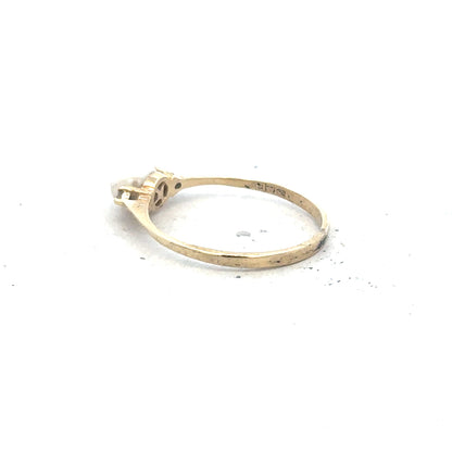 9ct yellow gold ring in size N with a polished finish, unbranded jewelry displayed on a neutral background.