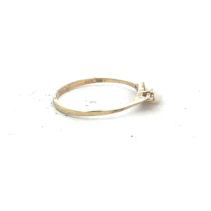 9ct yellow gold ring in size N with a simple polished band, unbranded jewelry for elegant everyday wear.
