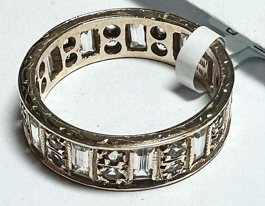 9ct yellow gold ring in size N½, featuring a smooth polished band, unbranded jewelry accessory for women.