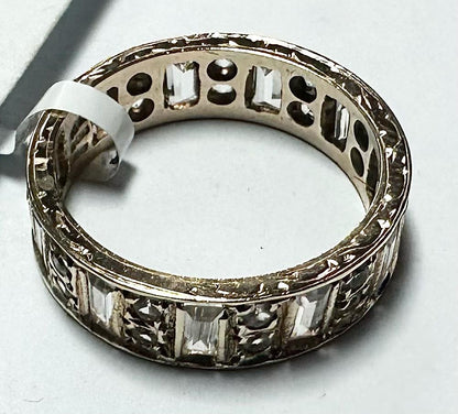 9ct yellow gold ring in size N1/2, showcasing a smooth, polished band with a simple, elegant design.