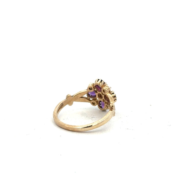 9ct yellow gold ring size N1/2 with a smooth band, unbranded, displayed on a neutral background.