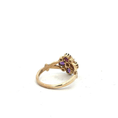 9ct yellow gold ring size N1/2 with a smooth band, unbranded, displayed on a neutral background.