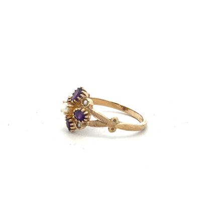 9ct yellow gold ring in size N1/2, featuring a simple band design, unbranded, displayed against a neutral background.
