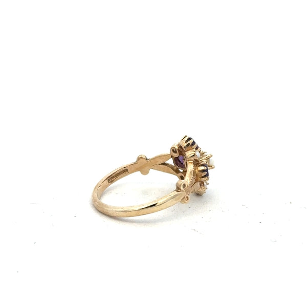 9ct yellow gold ring size N1/2 with a smooth band, displayed on a neutral background, unbranded jewelry for women or teens.