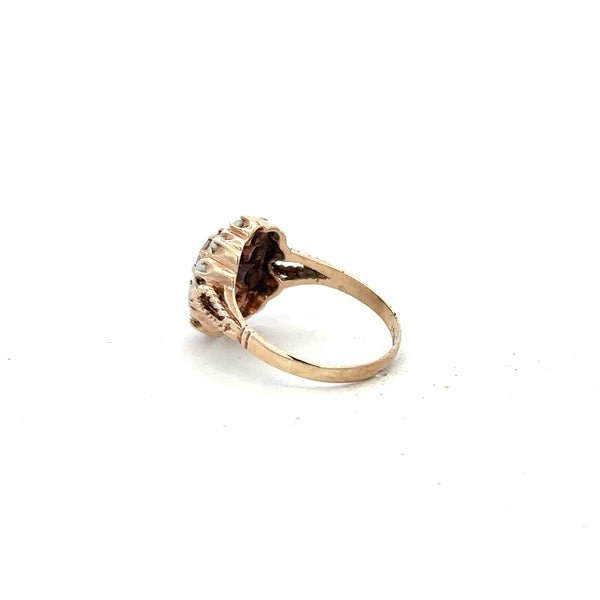 9ct yellow gold ring size N1/2 with polished finish, unbranded jewelry showcasing a classic design.