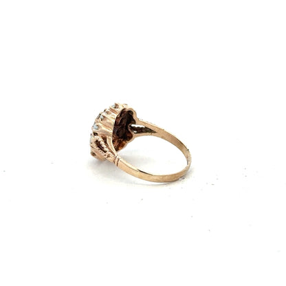 9ct yellow gold ring size N1/2 with polished finish, unbranded jewelry showcasing a classic design.