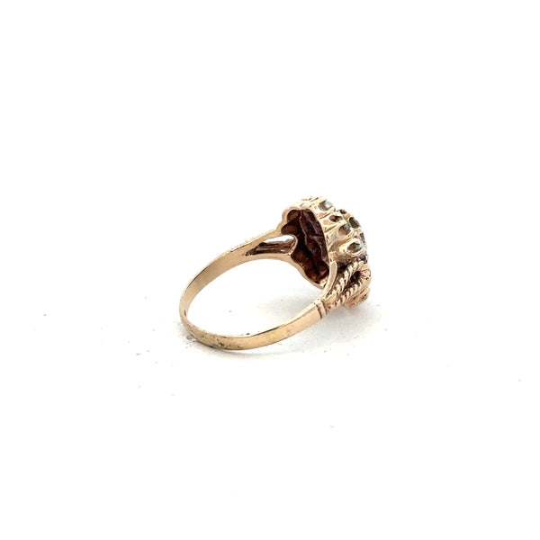 9ct yellow gold ring in size N1/2 with a smooth band, unbranded jewelry, detailed close-up of the gold ring.