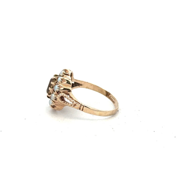 9ct yellow gold ring size N1/2 with a smooth band, unbranded jewelry, shown on a plain background.