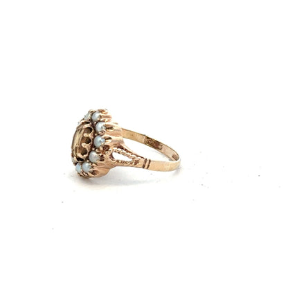 9ct yellow gold ring size N1/2 with a polished band, unbranded jewelry displayed on a neutral background.