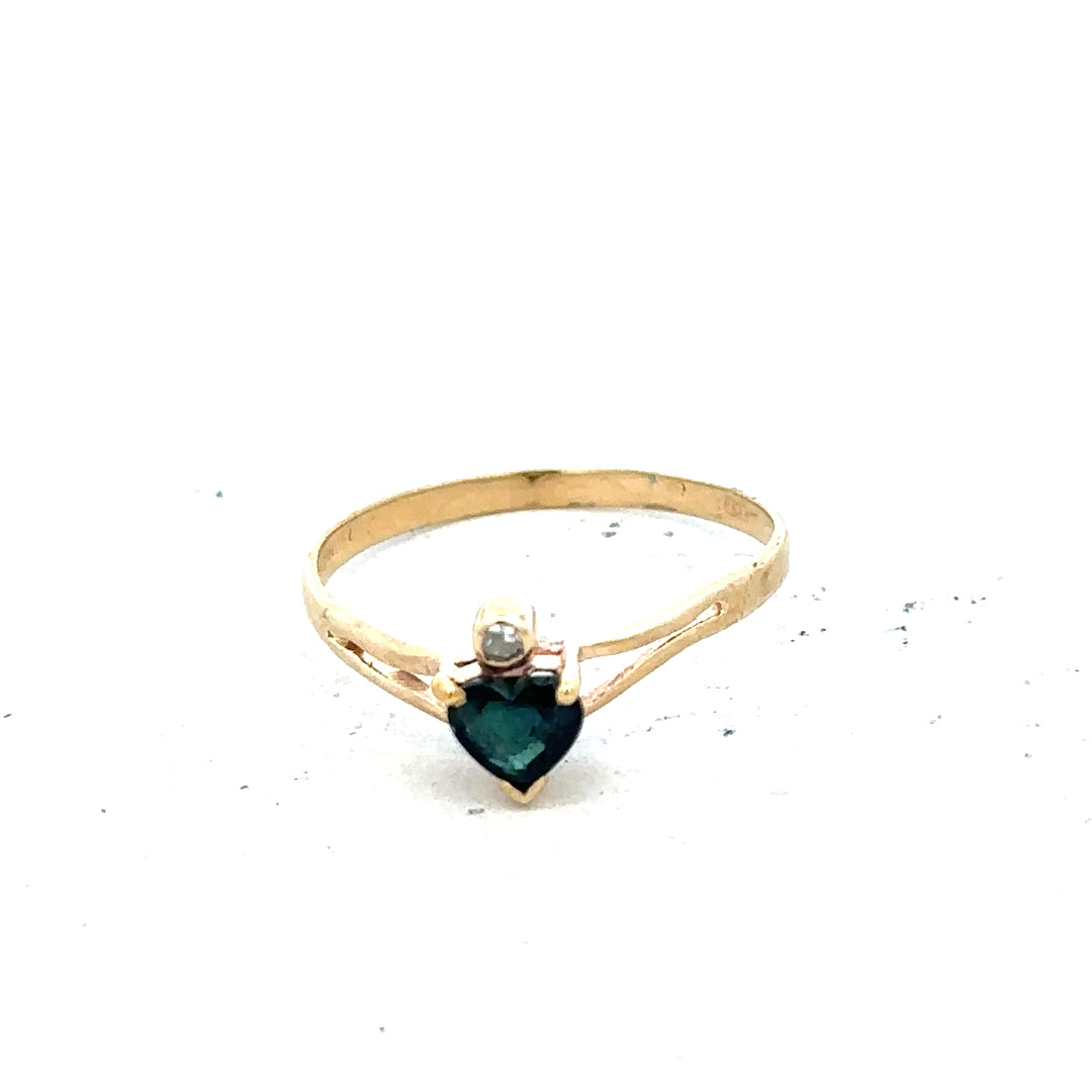 9ct yellow gold ring size N1/2 with smooth band, unbranded jewelry, showcasing a close-up of the elegant gold ring.