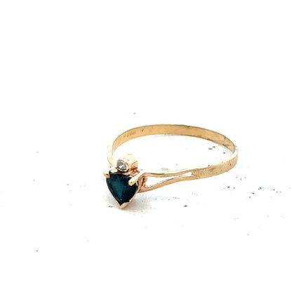 9ct yellow gold ring in size N1/2, featuring a smooth band design, unbranded jewelry shown on a plain background.