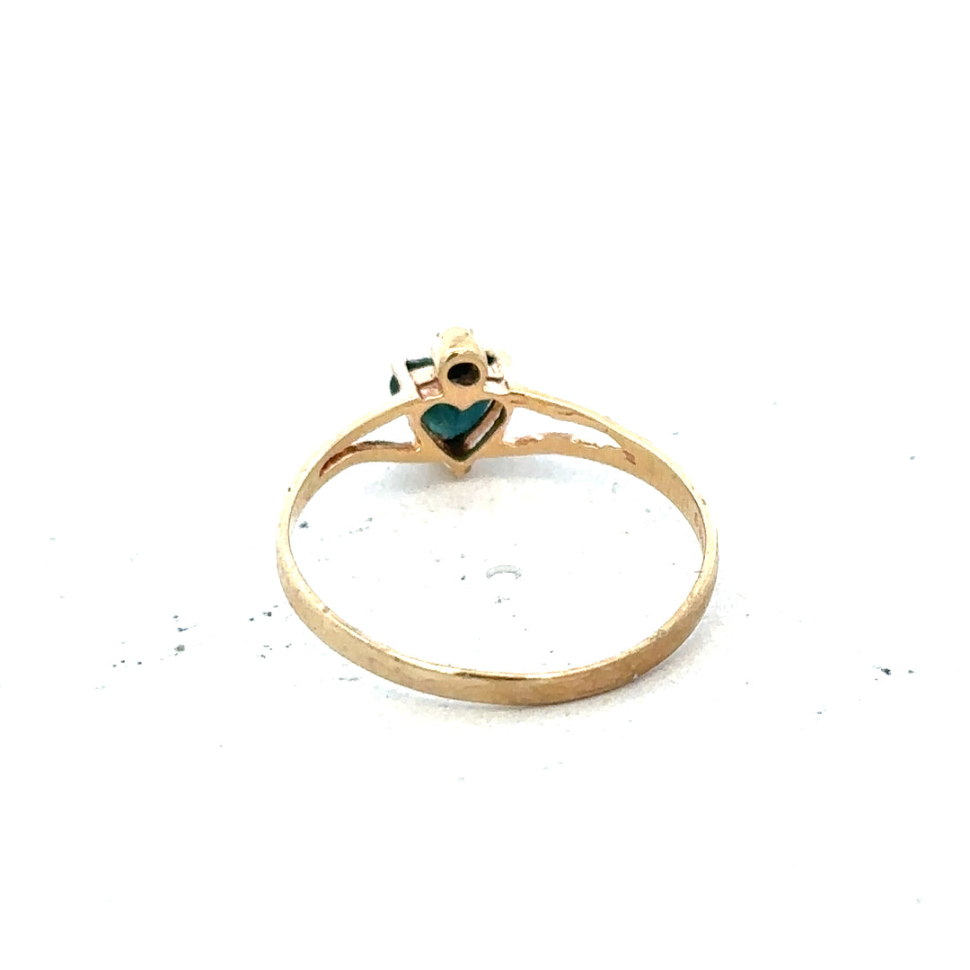 9ct yellow gold ring size N1/2, unbranded, featuring a smooth polished band and classic design.