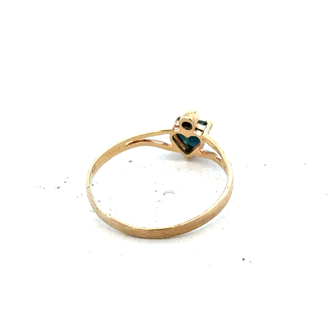 9ct yellow gold ring size N1/2 with a smooth band, featuring a simple and elegant design.