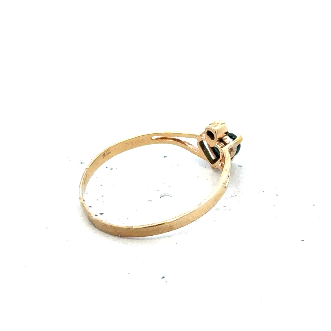 9ct yellow gold ring in size N1/2 with a smooth band, unbranded jewelry accessory, shown on a plain background.