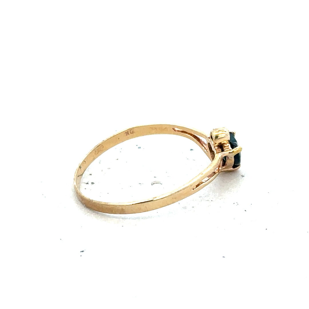 9ct yellow gold ring size N1/2 with a simple band, unbranded, showcasing the elegant jewelry design and polished finish.