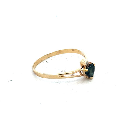 9ct yellow gold ring size N1/2, unbranded jewelry with a smooth polished finish, displayed on a neutral background.