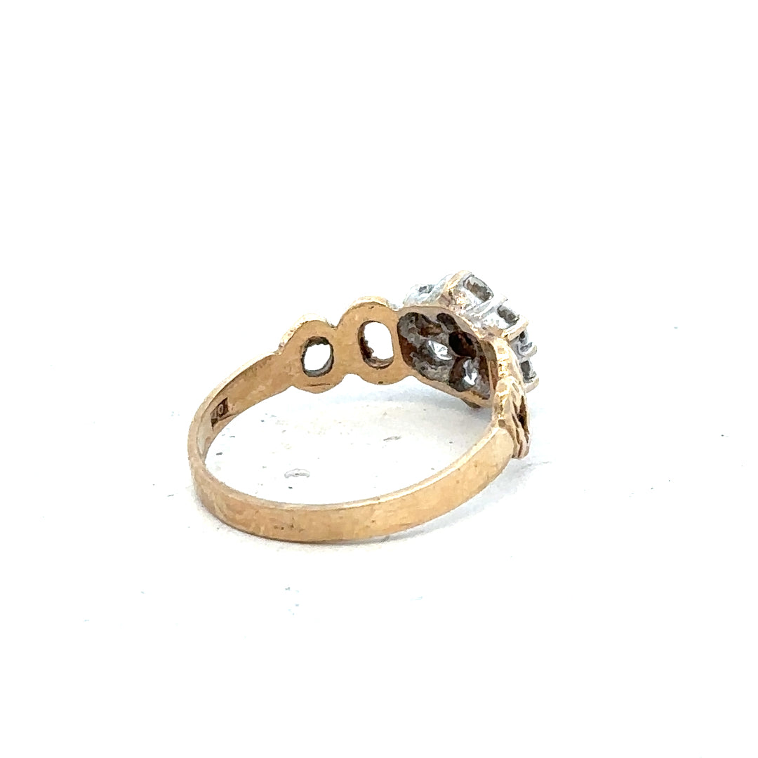 9ct yellow gold ring in size O with a smooth band, unbranded jewelry suitable for elegant everyday wear.